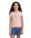 Levi's Little Girls Floral Embroidery Knit Top In English Rose