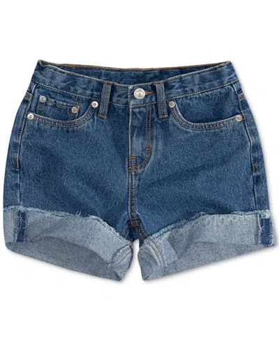 Levi's Kids' Big Girls Girlfriend Shorts In Blue