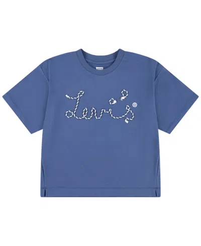 Levi's Kids' Big Girls Meet And Greet T-shirt In True Navy