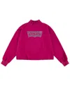 Levi's Big Girls Mockneck Bubble Knit Sweatshirt In Granita