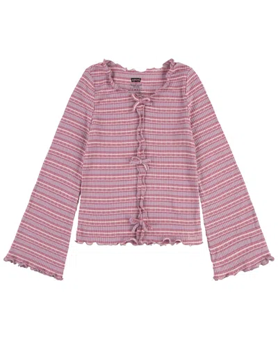 Levi's Kids' Big Girls Ribbed Bell-sleeve Knit Top In Ahsmauve S
