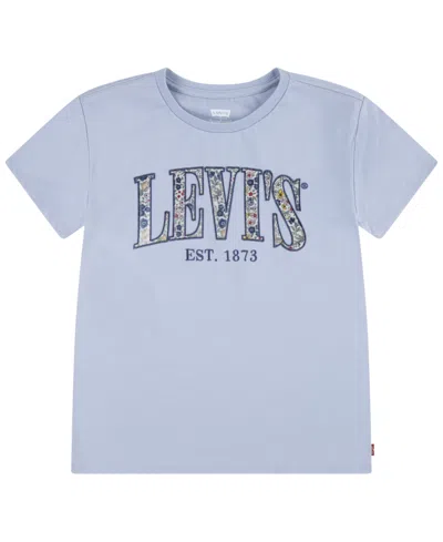 Levi's Kids' Big Girls Seasonal Graphic T-shirt In Kentucky Blue