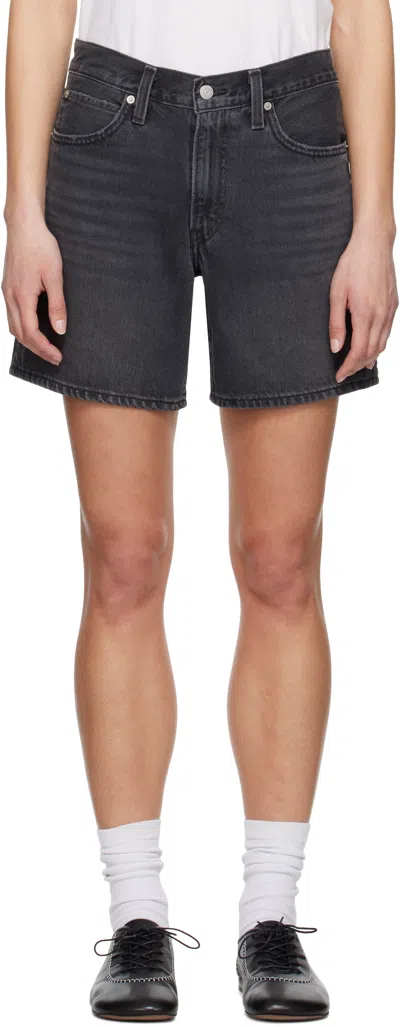 LEVI'S BLACK '94 BAGGY DENIM SHORTS