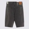 Levi's 468 Loose Denim Shorts In Washed Black