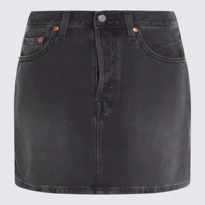 Levi's Black Cotton Mini Skirt