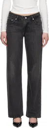 Levi's Black Low Loose Jeans In Wish Me Luck