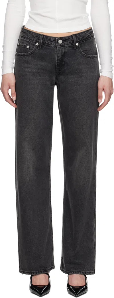 Levi's Black Low Loose Jeans In Wish Me Luck