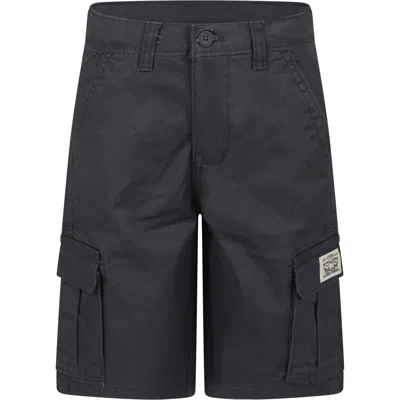 Levi's Kids' Black Shorts For Boy With Logo