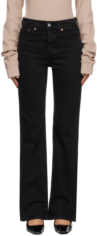 Levi's Black Wedgie Bootcut Jeans In She's In The Zone
