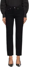 Levi's Black Wedgie Straight Fit Jeans In Black Sprout