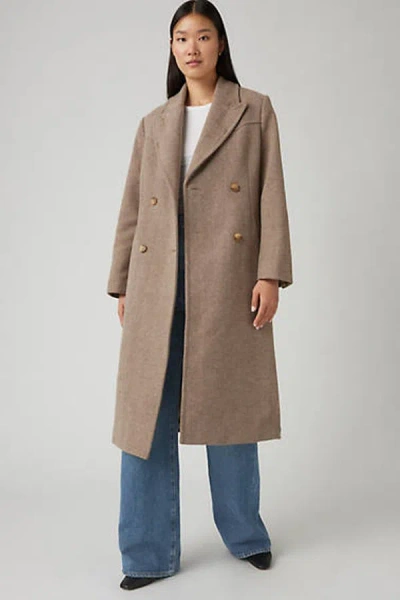 Levi's Blair Western Coat In Beige / Sabine Herringbone Bros