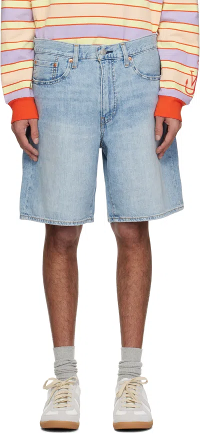 Levi's Blue 468 Stay Loose 9 Denim Shorts In Light Jog Shorts