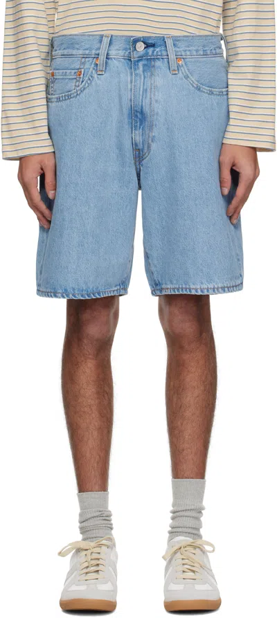 Levi's Blue 468 Stay Loose 9 Denim Shorts In Light Jog Shorts