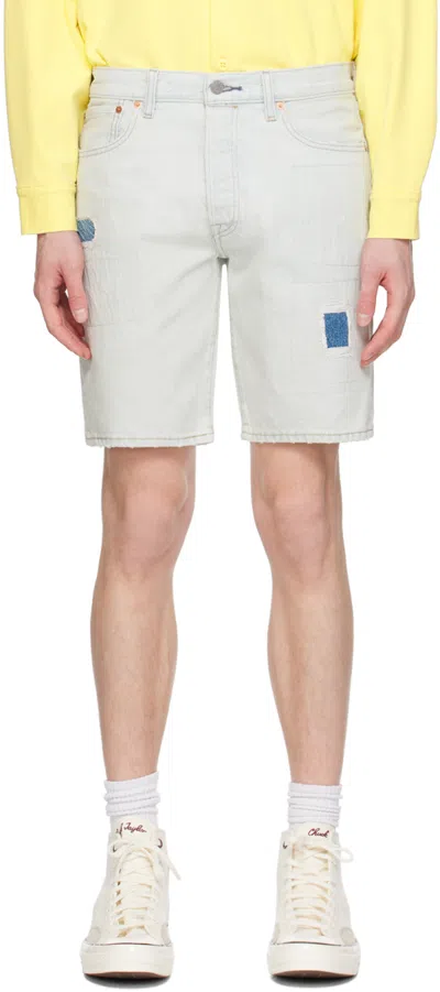 Levi's Blue 501 Denim Shorts In White
