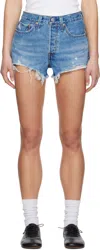 Levi's Blue 501 Original Denim Shorts