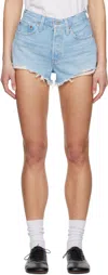 Levi's Blue 501 Original Fit High Rise Denim Shorts In Luxor Heat Short