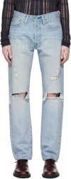 Levi's Blue 501 Original Fit Jeans In Marching Meadow Dx