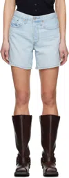 Levi's Blue 501 Original Fit Mid-thigh Lightweight Denim Shorts In Make Memorable