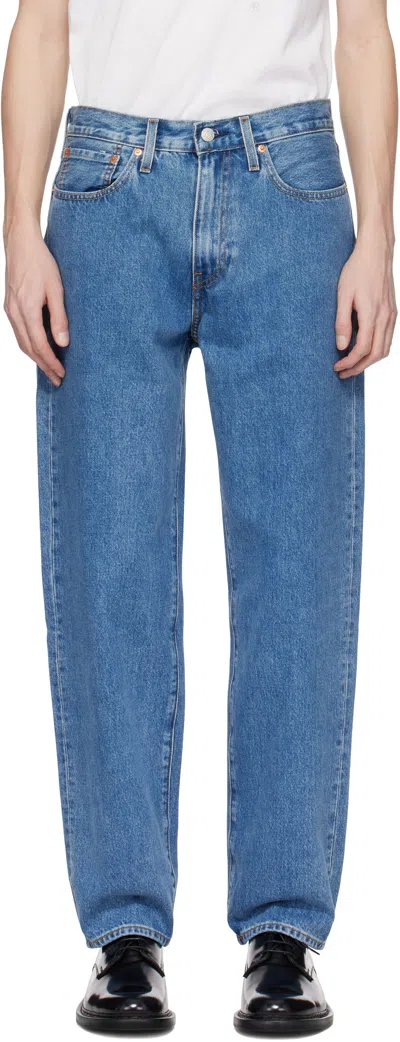 Levi's Blue 568 Loose Straight Jeans In Blue Essentials