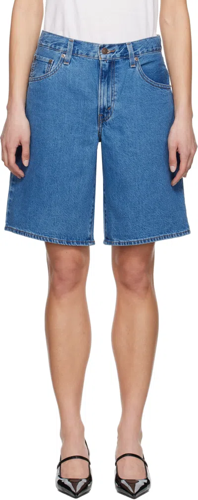 Levi's Blue Baggy Dad Denim Shorts In Foolish Love