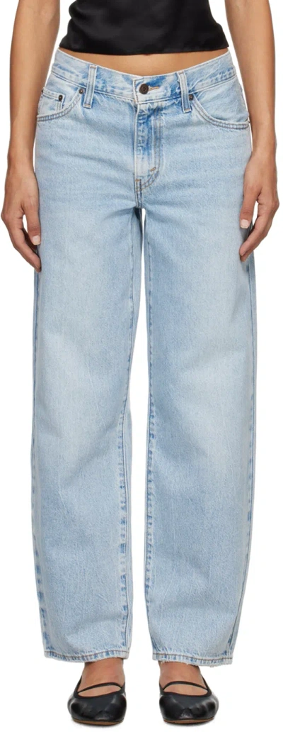 Levi's Baggy Dad High Rise Straight Jeans In Fan Flare