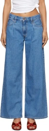 LEVI'S BLUE BAGGY DAD WIDE LEG JEANS