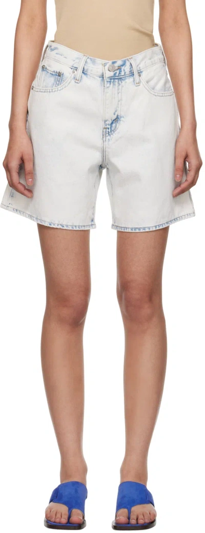 Levi's Blue Highwater Denim Shorts In Focus On The Present