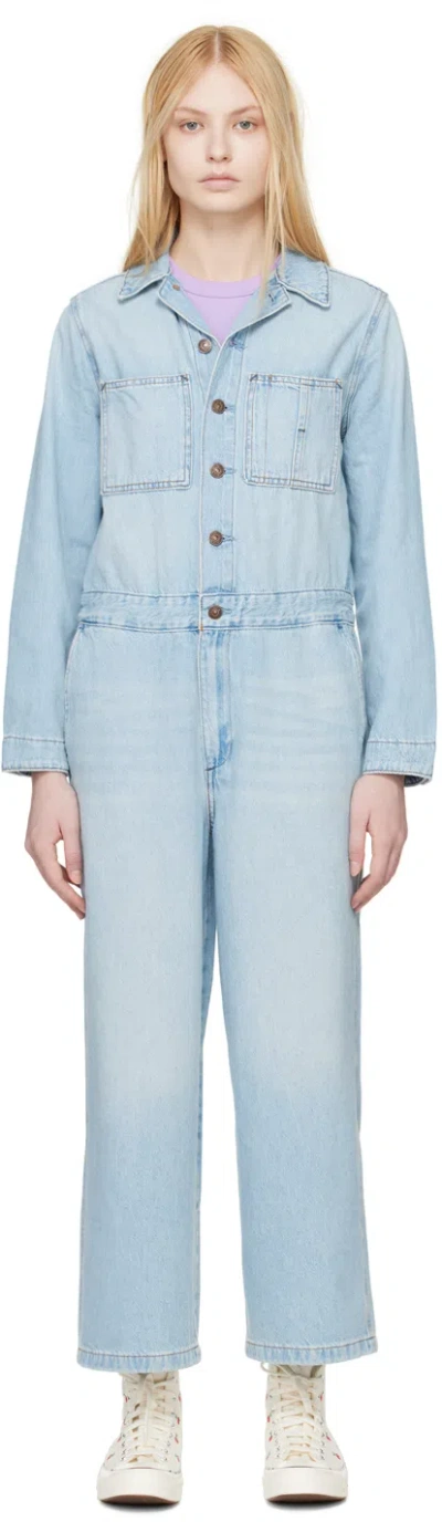 Levi's Blue Iconic Denim Jumpsuit In Antigone Stripe