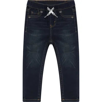 Levi's Blue Jeans For Baby Boy With Patch Logo In Denim