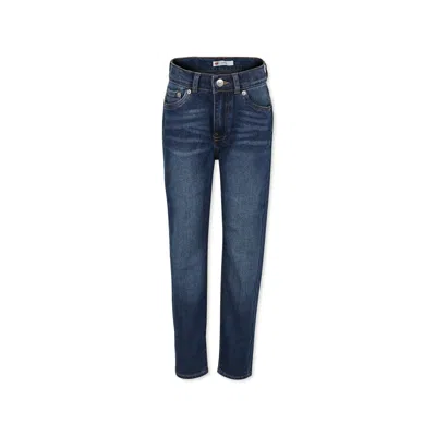 Levi's Kids' Blue Jeans For Girl With Logo In Denim