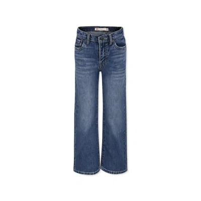Levi's Kids' Blue Jeans For Girl Avec Logo In Denim