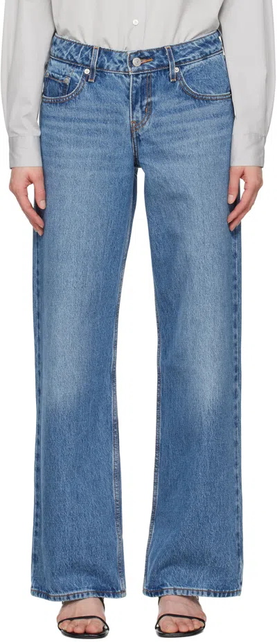 Levi's Blue Low Loose Jeans In Real Recognize Real