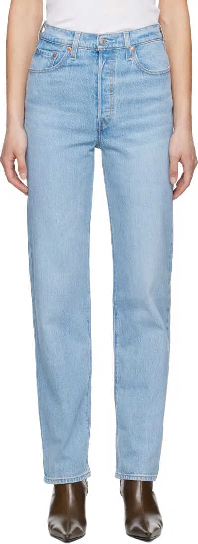 Levi's Blue Ribcage Full Length Jeans In Samba Tango Light