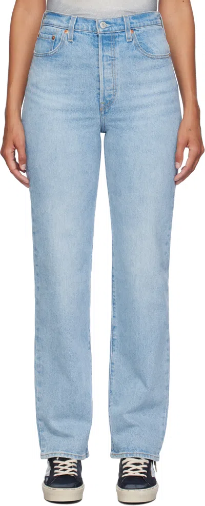 Levi's Blue Ribcage Full Length Jeans In Samba Tango Light