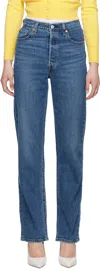 LEVI'S BLUE RIBCAGE FULL LENGTH JEANS