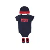 Levi's Multicolor Set For Baby Boy With Logo In Blue