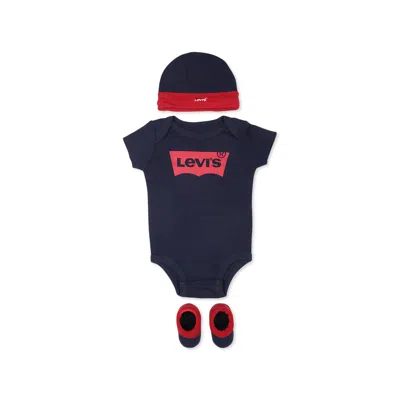 Levi's Multicolor Set For Baby Boy With Logo In Blue