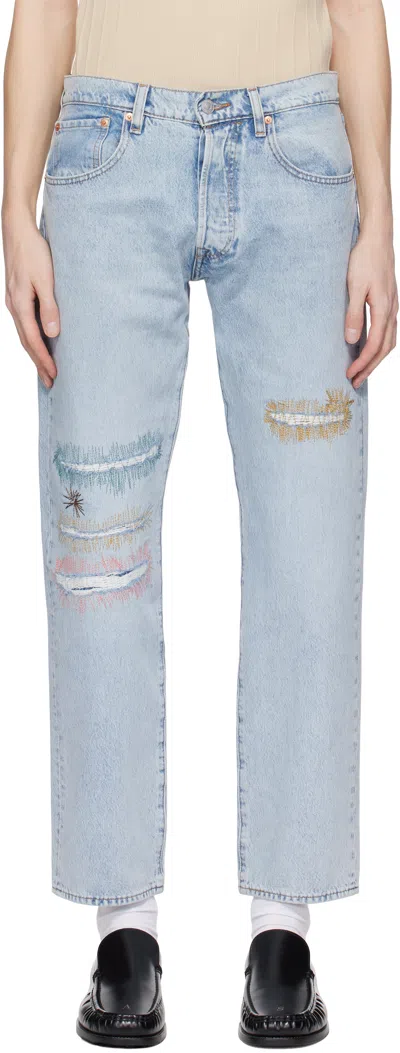 Levi's Blue Skateboarding 501 Original Fit Jeans In Afterlife
