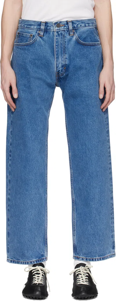 Levi's Blue Skateboarding Baggy 5 Pocket Jeans In Deep Groove