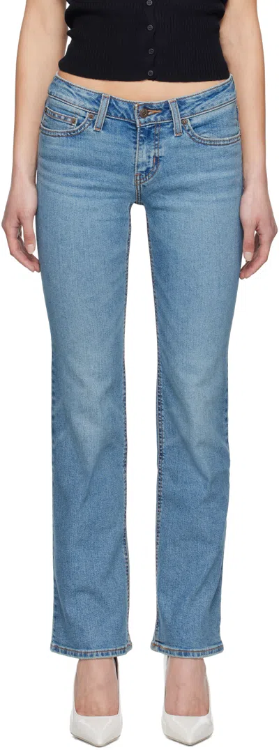 Levi's Blue Superlow Bootcut Jeans In Hydrologic