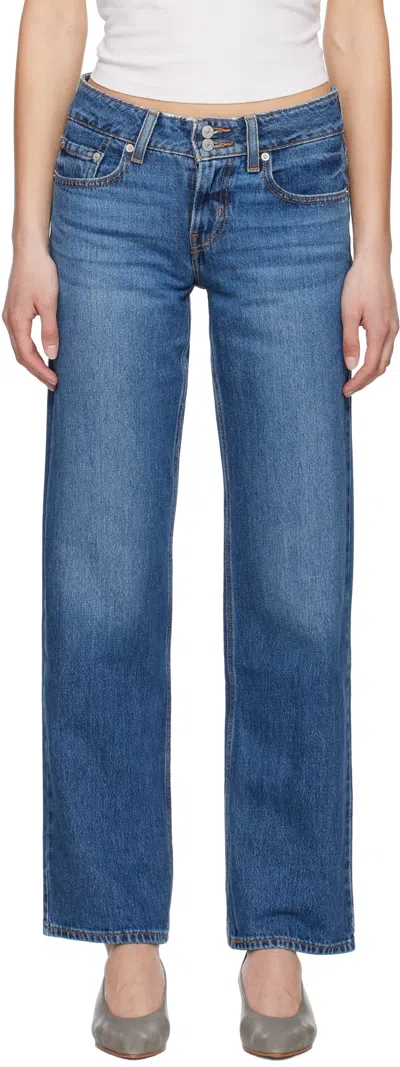 Levi's Blue Superlow Jeans In It's A Vibe