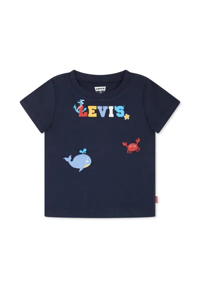 Levi's Blue T-shirt For Baby Boy With Logo