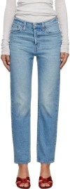 Levi's Blue Wedgie Straight Fit Jeans In Calling All Blues