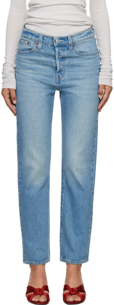 Levi's Blue Wedgie Straight Fit Jeans In Calling All Blues