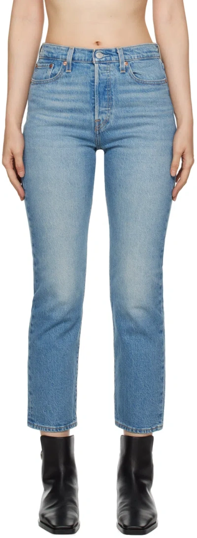 Levi's Blue Wedgie Straight Fit Jeans In Christina