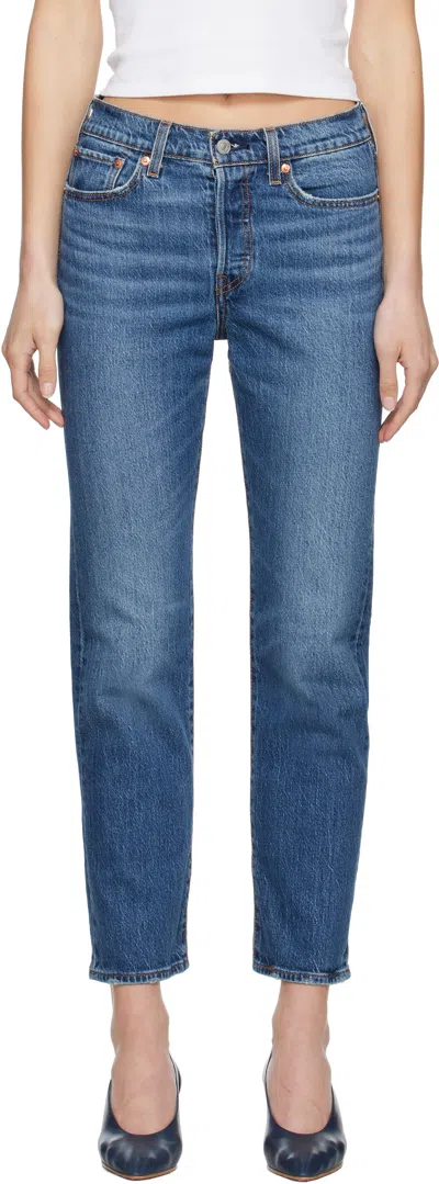 Levi's Blue Wedgie Straight Fit Jeans In Unstoppable Wear
