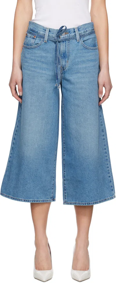 Levi's Blue Xl Culotte Jeans In Hot And Cold