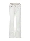 Levi's Ivory Jeans For Girl With Logo In White
