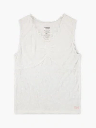 Levi's Kids' Bow Purl Edge Tank Top Big Girls S-xl Xl In Gardenia
