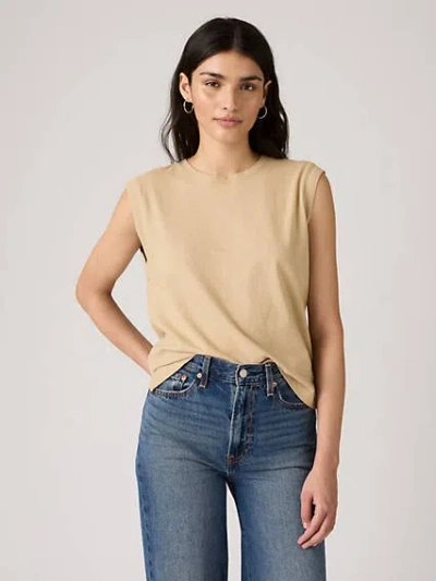 Levi's Boxy Tank Top In Safari